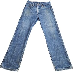 Y2K Wrangler Jeans Mens 31x30 Blue Straight Denim Grunge Workwear Western Ranch